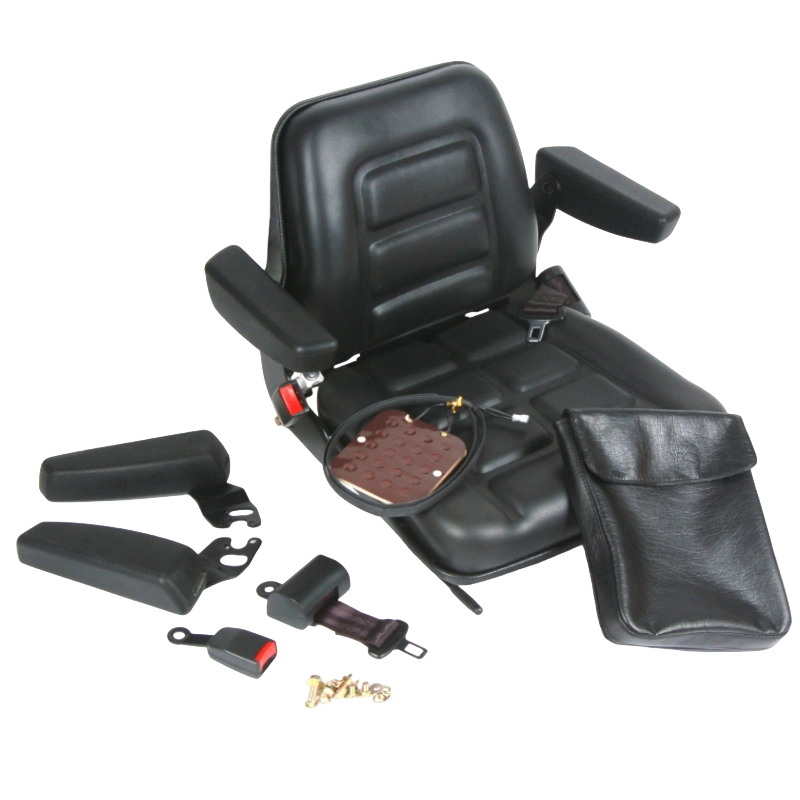 BF1-1 Izdržljivo ergonomsko certificirano sjedalo za viličar za viličare s unutarnjim izgaranjem s crnim vinilom